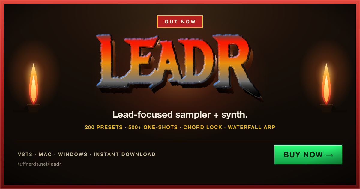 LEADR VST plugin: lead-focused sampler + synth for Mac + Windows
