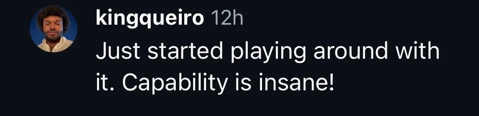 kingqueiro: Just started playing around with it. Capability is insane!